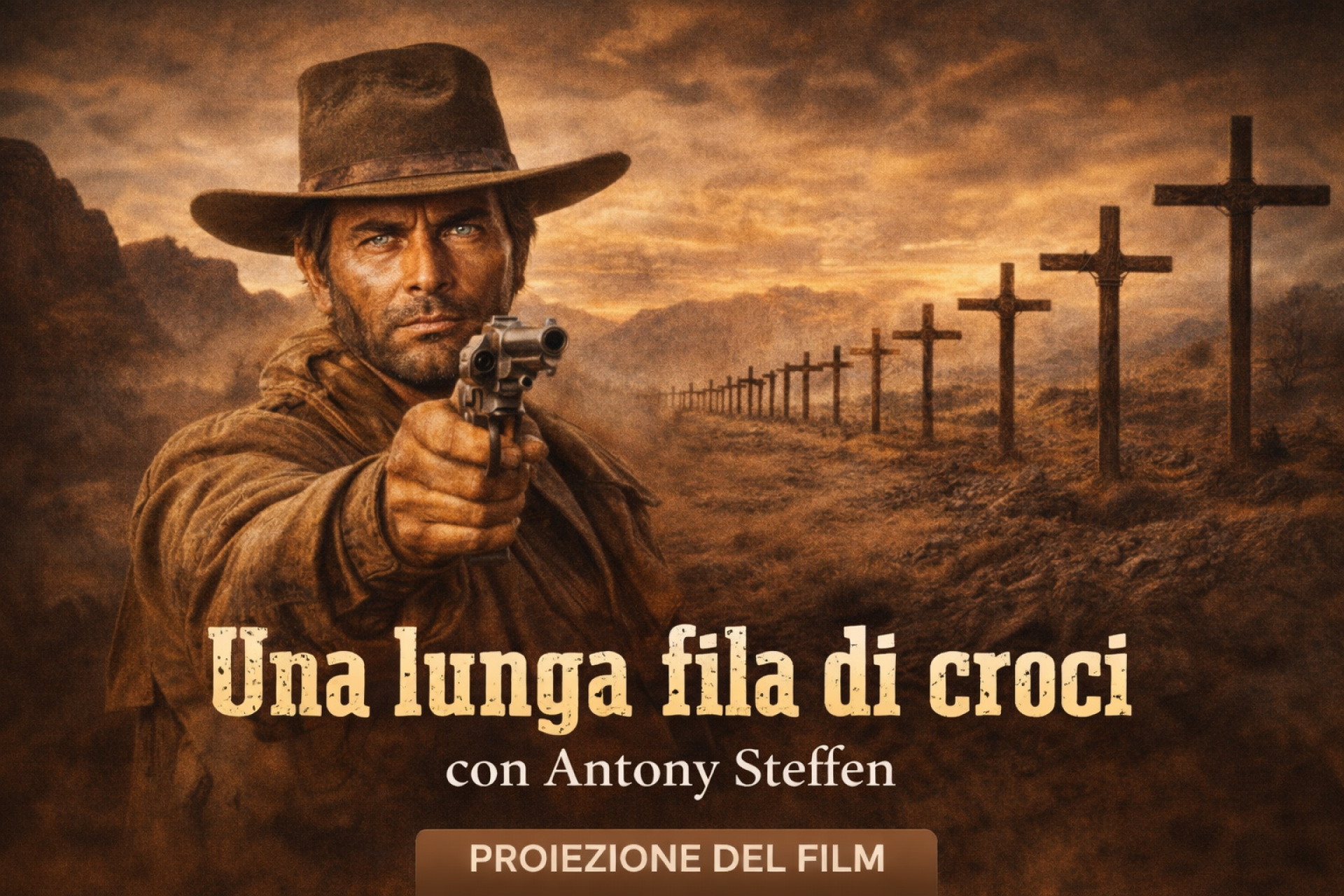 Un lunga fila di croci